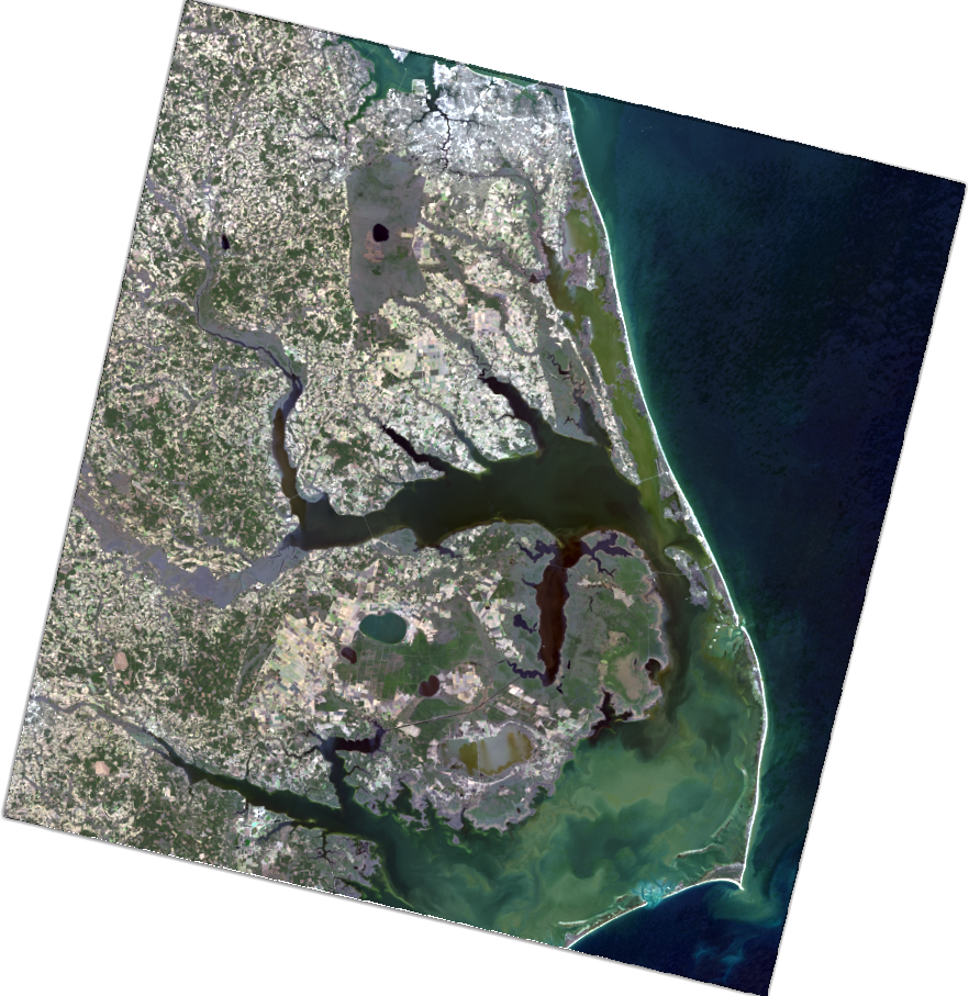 Landsat true color composite (bands 4-3-2)